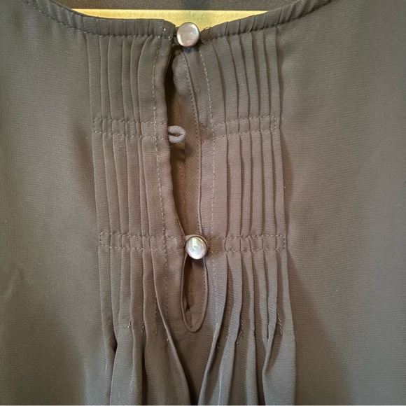 Xhilaration Navy Blue Blouse Shirt Dress MIDI Bell Sleeves - Picture 3 of 6